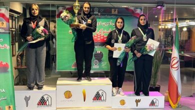 قهرمانی نماینده استان اصفهان در رنکینگ اسنوکر بانوان